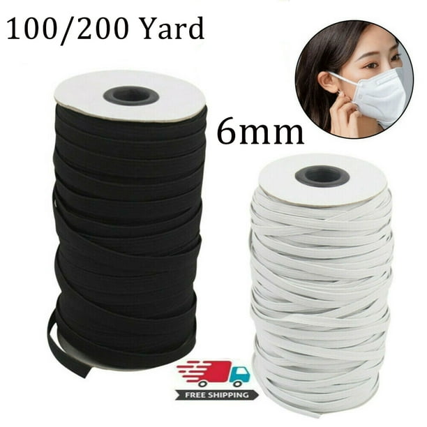 100Yards Length Braided Elastic Band Tape Cord Knit Band Sewing 1/8" 1/4"Width 100Yards Length Braided Elastic Band Tape Cord Knit Band Sewing 1/8" 1/4"Width